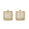 304 Stainless Steel Micro Pave Cubic Zirconia Charms STAS-I356-04G-04-1