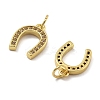 Brass Micro Pave Cubic Zirconia Pendants KK-U060-23G-01-2