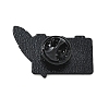 Camera with Feather Shape Enamel Pins JEWB-D308-02C-EB-2