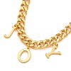 Brass Charm Bracelets for Women BJEW-U008-19G-01-2