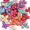 1 Strand Synthetic Turquoise Dyed Beads Strands TURQ-SC0001-34-1
