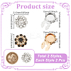 4Pcs 2 Styles Alloy & Brass Rhinestone Cufflinks DIY-NB0013-79A-2