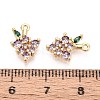 Brass Micro Pave Cubic Zirconia Pendants KK-T074-86G-3