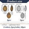 10Pcs 2 Colors Iron Ball Chain Necklaces IFIN-NB0001-67-2