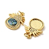 Brass Micro Pave Cubic Zirconia with Synthetic Opal Pendants KK-D096-01C-G-2