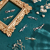 6Pcs 3 Colors Brass Clear Cubic Zirconia Fold Over Clasps FIND-HY0004-04-4