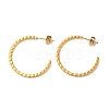 Ion Plating(IP) 304 Stainless Steel C-Shaped Stud Earrings for Women EJEW-Z066-06G-1