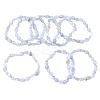 Natural Blue Lace Agate Beaded Stretch Bracelets BJEW-F414-02B-12-2