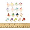 34Pcs 17 Styles Autumn Theme Rack Plating Alloy Enamel Pendants ENAM-FS0003-70-5