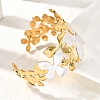 304 Stainless Steel Cuff Bangles for Women BJEW-F509-03D-G-3
