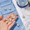 12Pcs 2 Colors Brass with Glass Pearl Pendants KK-BBC0024-92-3