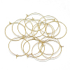 Brass Hoop Earrings X-KK-T032-015G-2
