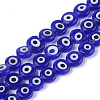 Handmade Evil Eye Lampwork Beads Strands LAMP-S191-02B-03-2