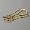 Brass Hair Combs Findings OHAR-WH0029-06G-2
