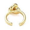 Rack Plating Brass Knot Open Cuff Rings for Women X-RJEW-Q777-06G-3