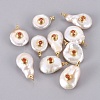 Natural Cultured Freshwater Pearl Pendants PEAR-F008-31G-01-1