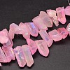 Electroplated Natural Quartz Crystal Beads Strands G-A142-03B-1