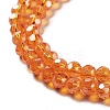 Electroplate Transparent Glass Beads Strands EGLA-A035-T3mm-A05-3