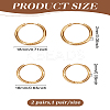 2Pairs 2 Styles Ion Plating(IP) 304 Stainless Steel Hoop Earrings EJEW-LP0012-16-3