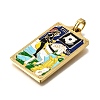 Tarot 304 Stainless Steel Enamel Pendants STAS-M119-07M-G-3