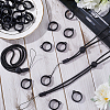 36Pcs Silicone Rings with 6Pcs Polyester Necklace Lanyard Anti-Loss Pendant Holder DIY-GF0008-08A-4