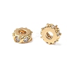 Brass Micro Pave Cubic Zirconia Beads KK-A259-02G-2