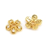 Brass Micro Pave Clear Cubic Zirconia Bead Caps CU-CBA6A75-28G-2