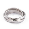 Unisex 304 Stainless Steel Finger Rings RJEW-K233-06-P-2