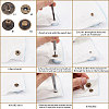 32 Set 4 Colors Alloy Snap Buttons DIY-CA0006-23-5