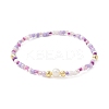 3Pcs 3 Color Natural Pearl & Seed Beaded Stretch Bracelets Set BJEW-JB09437-3