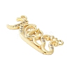 Brass Micro Pave Clear Cubic Zirconia Links KK-D357-03B-G-2