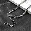 Non-Tarnish 316 Surgical Stainless Steel Wheat Chain Necklaces NJEW-M176-18-B-1