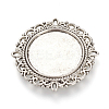 Tibetan Style Alloy Cabochon Connector Settings TIBE-T003-13AS-NR-1