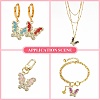 12Pcs 6 Colors Golden Alloy with Rhinestone Pendant FIND-CJ0001-79-7