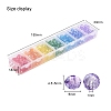 350Pcs 7 Style Baking Paint & Electroplate Glass Beads EGLA-YW0001-18-2