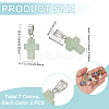 14Pcs 7 Styles Gemstone Cross Pendants G-UN0001-29-4