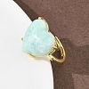Natural Hemimorphite Finger Rings RJEW-Z124-01G-3