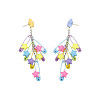 Alloy Resin Star with Paperclip Dangle Stud Earrings FS-WG8698E-01-3
