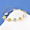 Shell Shape Brass Link Chain Bracelets for Women BJEW-K248-07C-GP-1