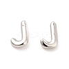 Brass Hollow Out Initial Letter Stud Earrings for Women EJEW-A044-01P-J-1