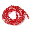Transparent Electroplate Glass Beads Strands GLAA-Q099-A01-09-2
