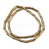 Electroplated Natural Lava Rock Beads Strands G-K388-03B-02-1