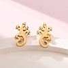 Hollow Out Gecko 304 Stainless Steel Stud Earrings LS-EJEW-G359-04G-4