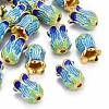 5-Petal Rack Plating Brass Enamel Bead Cap LS-X-KK-P024-13-RS-1