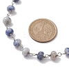 Natural Blue Spot Jasper Necklaces for Women NJEW-JN04739-03-3