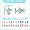 24Pcs 12 Colors Glass Pearl Pendants PALLOY-GO00070-2