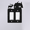 Iron Light Switch Decorations AJEW-WH0197-009-3