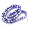 Opaque Baking Paint Glass Beads Strands EGLA-N006-008-B02-2