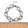 304 Stainless Steel Oval Link Chain Bracelets for Women BJEW-R021-09P-5