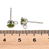 304 Stainless Steel Micro Pave Cubic Zirconia Stud Earring Findings STAS-H240-56P-06-3